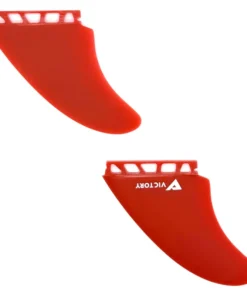 VICTORY – Quillas twin – Fiberglass – Compatible con Futures – Red