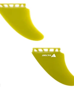 VICTORY – Quillas twin – Fiberglass – Compatible con Futures – Yellow
