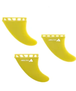 VICTORY – Quillas Medium Thruster – Fibra de vidrio – Compatible con Futures – Yellow