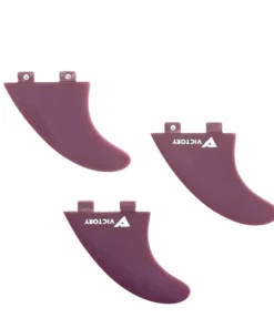 VICTORY – Quillas Thruster Medium – Fibra de vidrio – Compatible con FCS – Plum