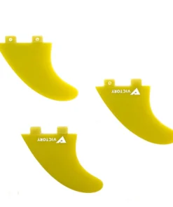 VICTORY – Quillas Thruster Medium – Fibra de vidrio – Compatible con FCS – Amarillo
