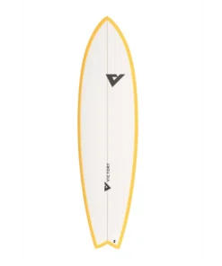 Victory Surfboards – Long Fish – Epoxy – Futures – Matt Yellow / White