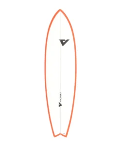 Victory Surfboards – Long Fish – Epoxy – Futures – Matt Orange / White
