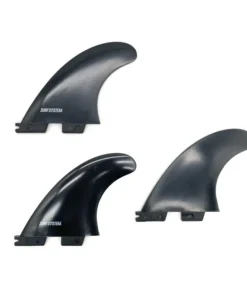 SURF SYSTEM – Juego de Quillas Thruster, Medium – Composite – Compatible con FCS2 – Negro