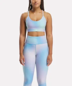 Sujetador deportivo Reebok Lux estampado con tiras