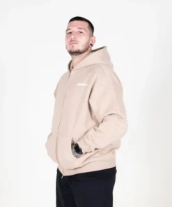Sudadera M4U Oversize Cremallera Fleece Camel | URBAN