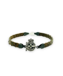 PULSERA DE PIEL DE PITON Y PLATA ENVEJECIDA – Unico