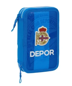 PLUMIER DOBLE PQNO 28 pcs REAL DEPORTIVO DE LA CORUÑA – AZUL