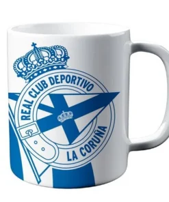 TAZA CERAMICA ESCUDO DEPORTIVO DE LA CORUÑA – AZUL/BLANCO