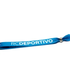 PULSERA TELA RC DEPORTIVO CIERRE BOLA METAL – AZUL Y BLANCO