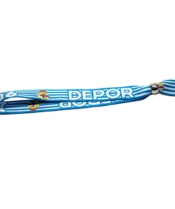 PULSERA TELA DEPOR 1906 CIERRE BOLA METALICA – AZUL Y BLANCO
