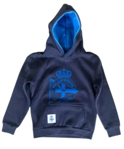 SUDADERA CON ESCUDO PECHO DEPORTIVO DE LA CORUÑA – AZUL MARINO