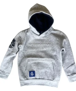 SUDADERA PREMIUM CON CAPUCHA DEPORTIVO DE LA CORUÑA – GRIS