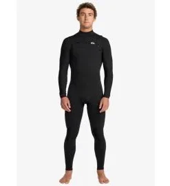 Traje de Surf Quiksilver Highline 4/3mm Chest Zip Negro