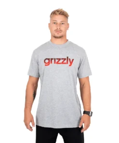 REMERA GRIZZLY LOWERCASE HEATHER GRIS HOMBRE