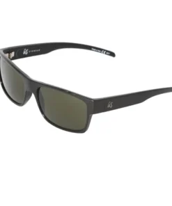 Ûs Sonnenbrille ARGOS gloss schwarz mit vintage grauen, polarisierten Gläsern