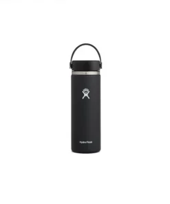Botella Hydroflask 20oz/591mL Wide Mouth w/Flex Cap Lid 2.0 Black