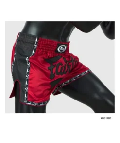 Short Boxeo Tailandés Fairtex Rojo/Negro 1703