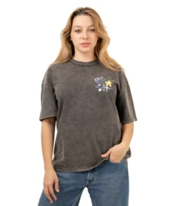 REMERA RUSTY SMILE RELAXED TEE GRI MUJER