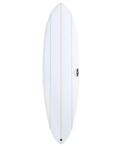 Tabla de Surf JS 6.8 Big Baron Clear PE Round Pin Tail-White