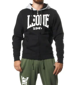 Sudadera Leone con cremallera negra