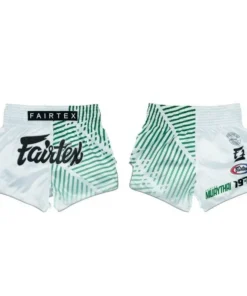 Short Boxe Thaï Fairtex Blanco/Verde 1923