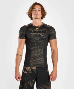 Rashguard de manga corta Venum Gorilla Jungle Negro/Arena