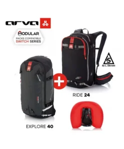AIRBAG SWITCH EXTREME BUNDLE – RIDE24+EXPLORE 40 – Pack modular de mochila airbag – Arva