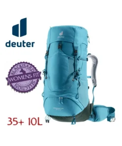 Air Contact Lite 35 + 10 SL (Lagoon – Ivy) – Mochila de trekking mujer – Deuter