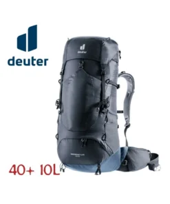 Air Contact Lite 40 + 10 (Black – Marine) – Mochila de trekking – Deuter