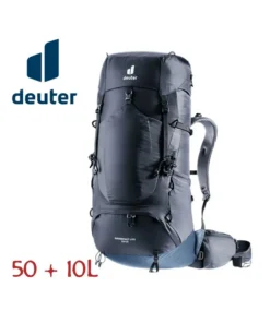 Air Contact Lite 50 + 10 (Black – Marine) – Mochila de trekking – Deuter