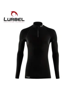 Alaska long sleeves zip (Negro) – Camiseta térmica de manga larga con cremallera – Lurbel