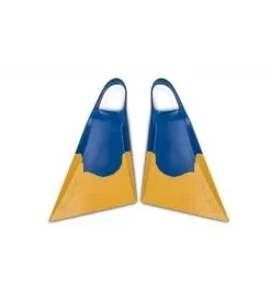 Aletas de Bodyboard Pride Vulcan V3 PLC Azul-Amarillo