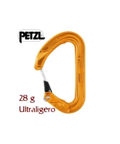 ange s naranja – mosquetón compacto ultraligero con gatillo monofil keylock – petzl