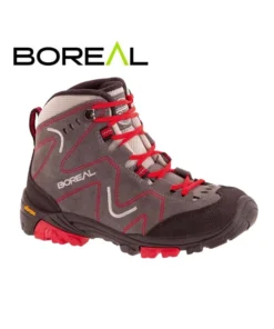 Aspen Jr (Black/Red) – Bota de trekking infantil con suela vibram – Boreal