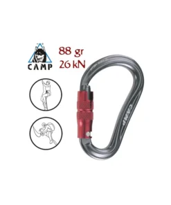 atom 2lock (gun metal) – mosquetón hms – camp