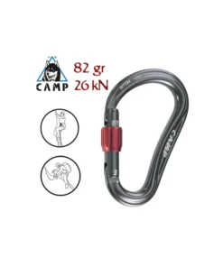 atom lock (gun metal) – mosquetón hms de rosca – camp