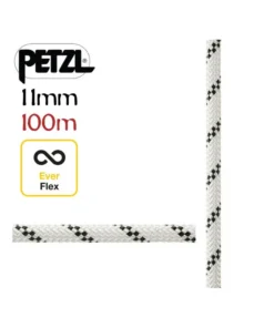 Axis 11mm (100m) Blanca – Cuerda semiestática para los trabajos en altura – Petzl