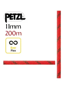Axis 11mm (200m) Rojo – Cuerda semiestática para los trabajos en altura – Petzl