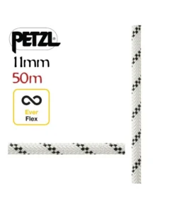 Axis 11mm (50m) Blanca – Cuerda semiestática para los trabajos en altura – Petzl