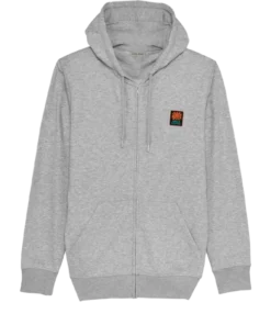Arica Basic Surf Hoodie Zipper melange grey sudadera