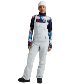 Burton Reserve 2L Stretch gray cloud peto de snowboard de mujer