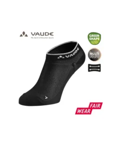 bike footies black – calcetines bajos para ciclismo (black) – vaude
