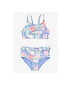 Bikini Roxy Tropical Story Crop Top Set Para Niña