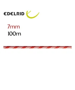 Bobina PES Cord 7mm (100 metros) (Red) – Edelrid