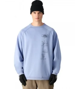 686 Bonded Fleece Crew purple impression sudadera técnica