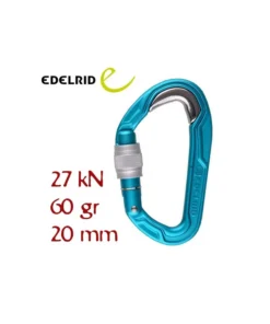 bulletproof screw (icemint) – mosquetón de rosca con antidesgaste – edelrid