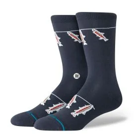 Calcetines Stance Gone Fishin Crew Azul Marino Unisex