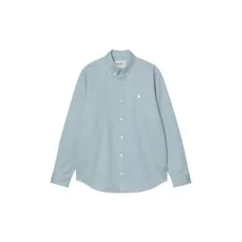 Camisa Carhartt WIP Madison LS Shirt Tourmaline-White