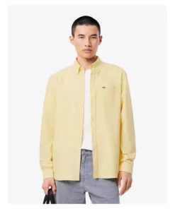 Camisa Lacoste Oxford Para Hombre